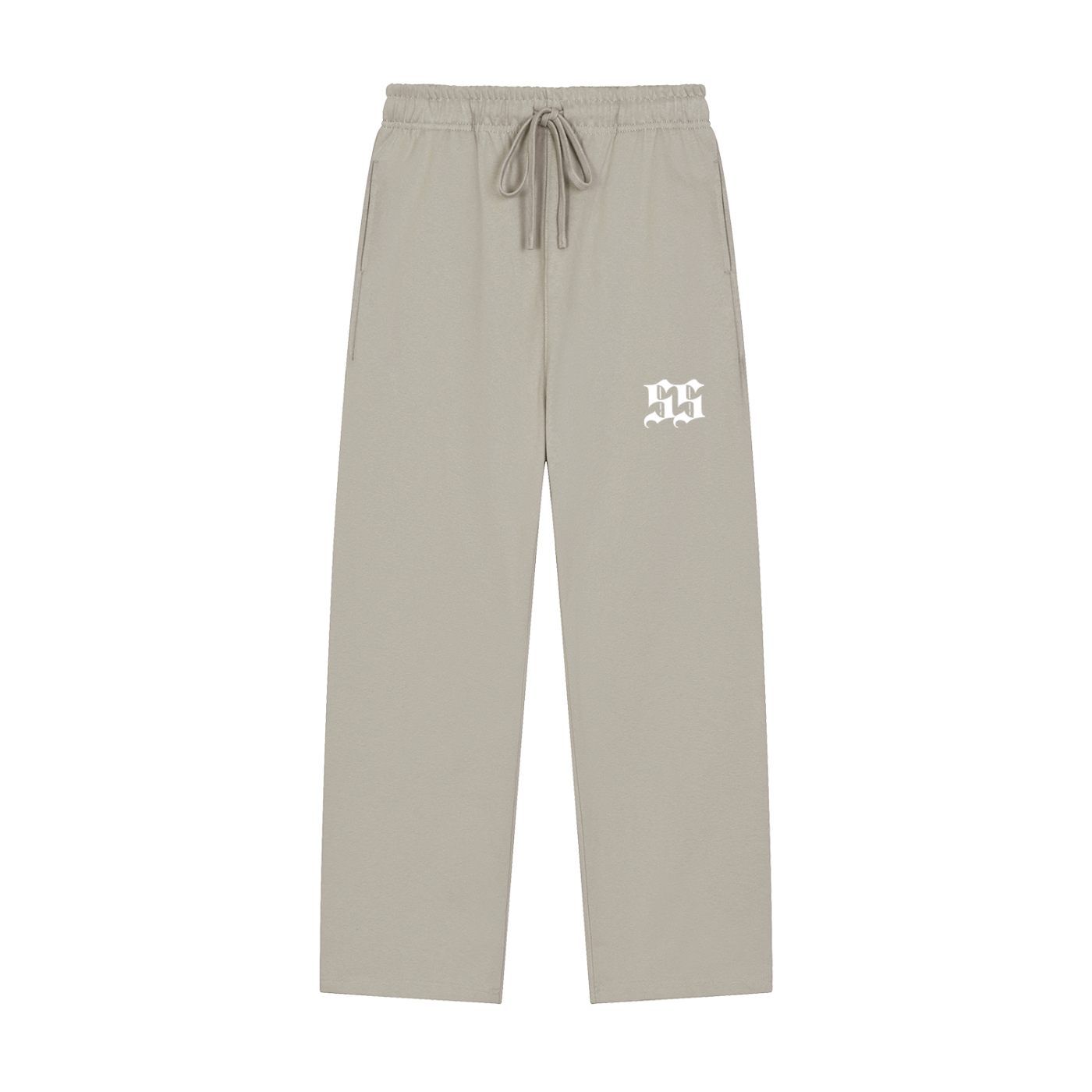 Solid Color Straight-Leg Sweatpants