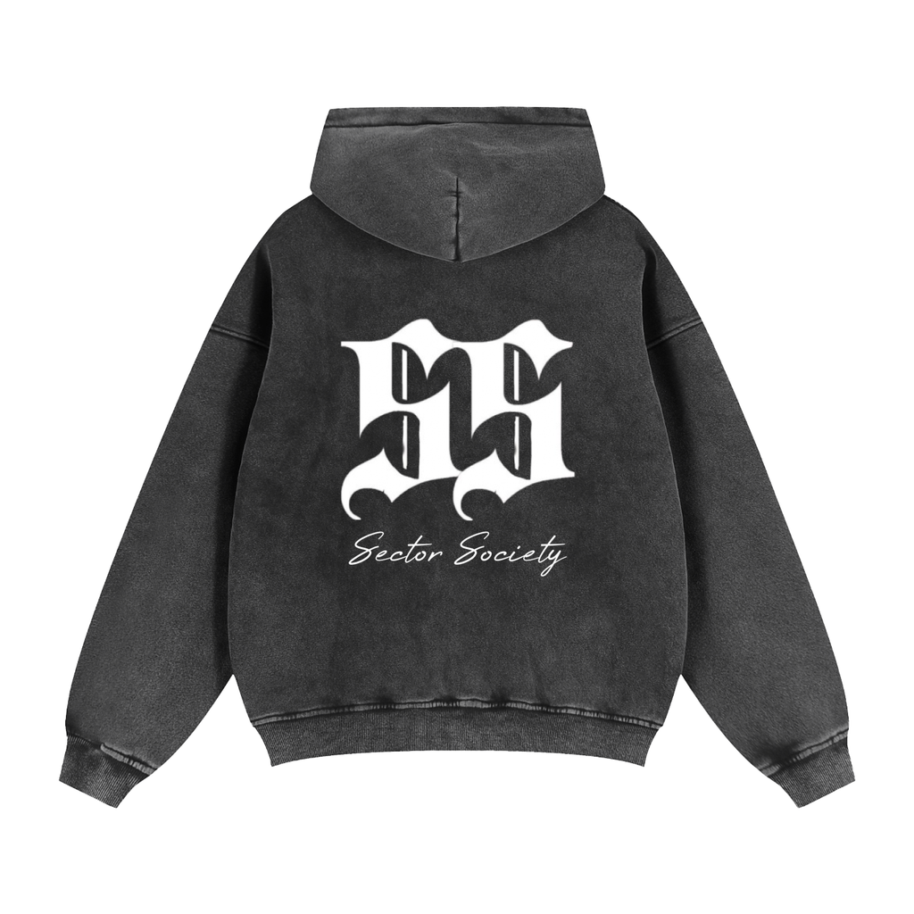 Zip-Through Boxy Fleece Hoodie